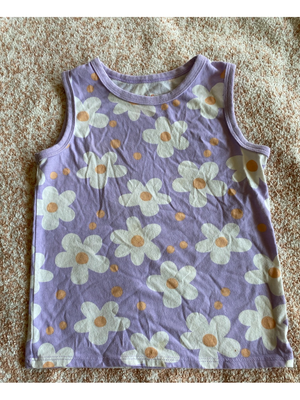 Cat & Jack girls Kids Lavender Floral Tank Top